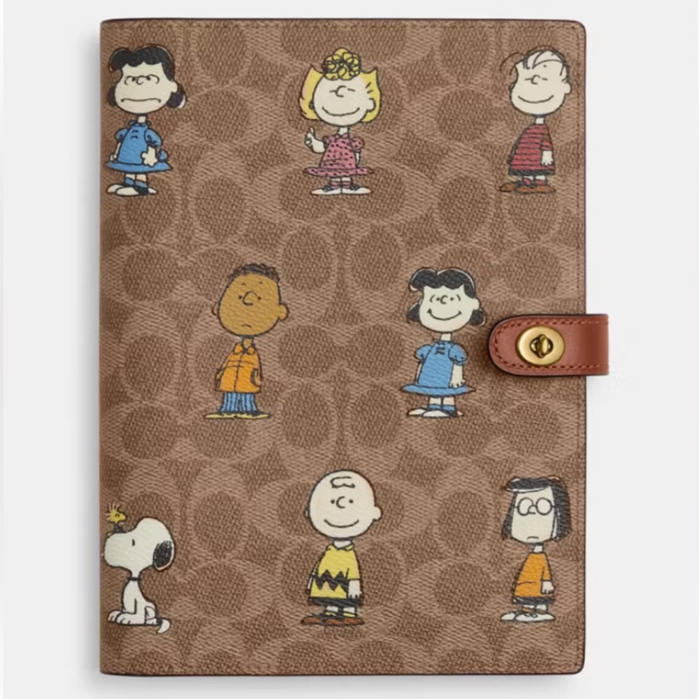 🐶📚🐶 COACH X PEANUTS NOTEBOOK IN SIGNATURE CANVAS 🐶📚🐶 NWT 🐶📚🐶